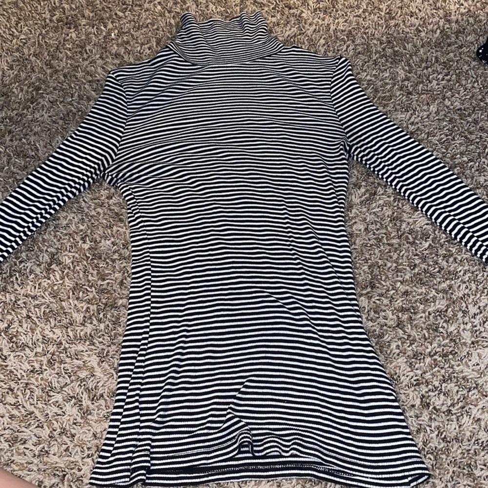 Striped turtleneck